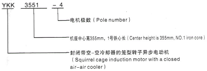 YKK系列(H355-1000)高压YKS6302-6三相异步电机西安泰富西玛电机型号说明